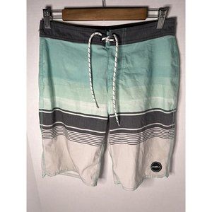 O'neill Board Shorts. Mens 29 Blue/Green, Gray & White Unlined.‎ Surfing